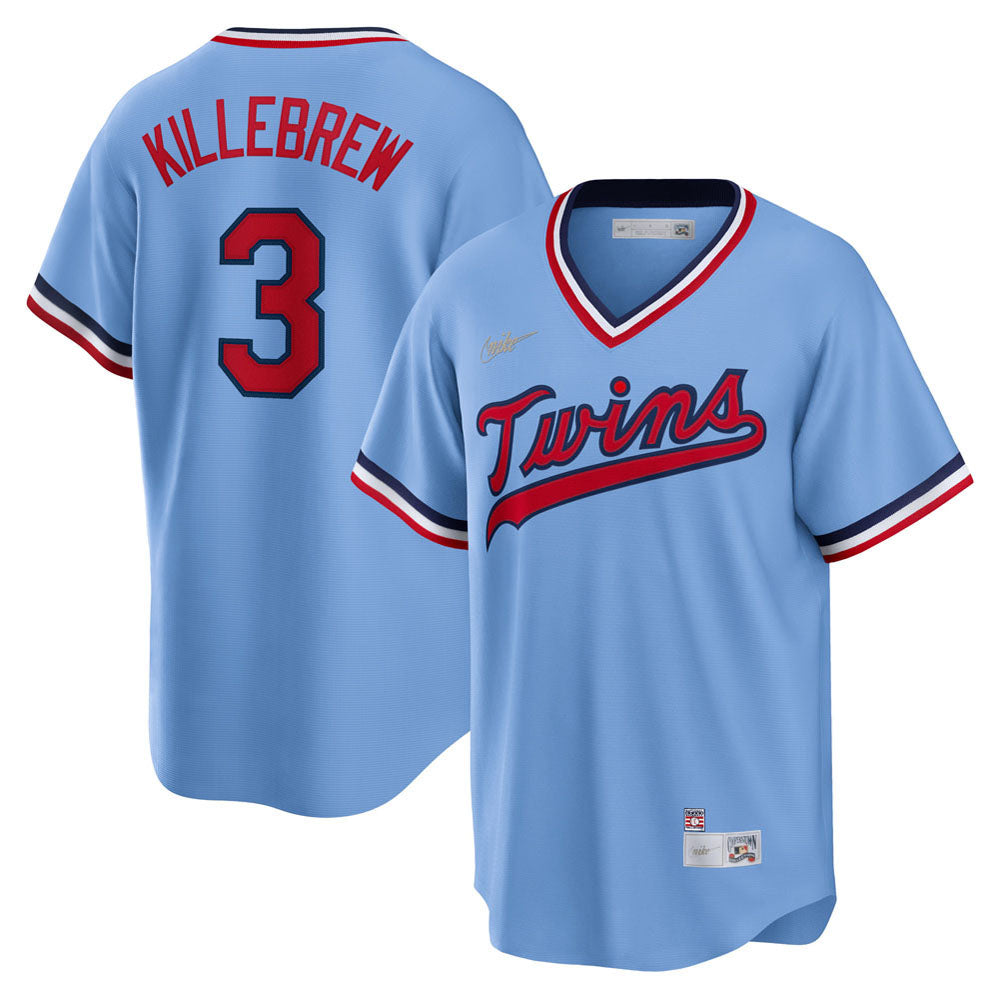 Men's Minnesota Twins Harmon Killebrew Road Cooperstown Collection Player Jersey - Light Blue