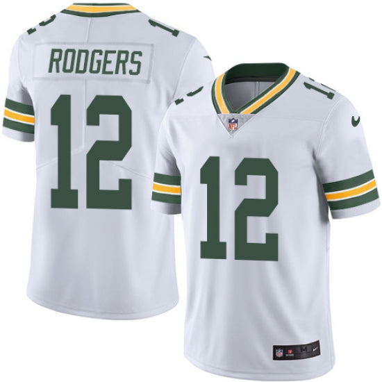 Men's Green Bay Packers Aaron Rodgers Limited Player Jersey White